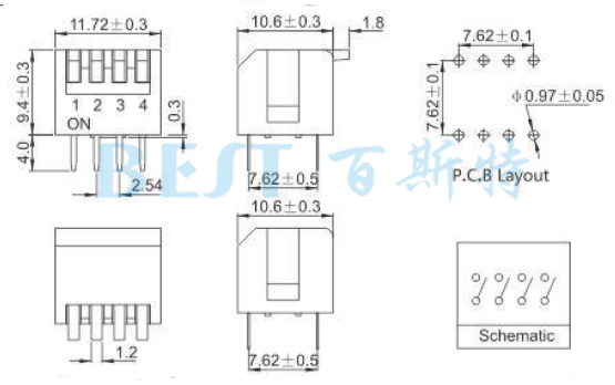 編碼開關(guān)DPS70X參考圖紙